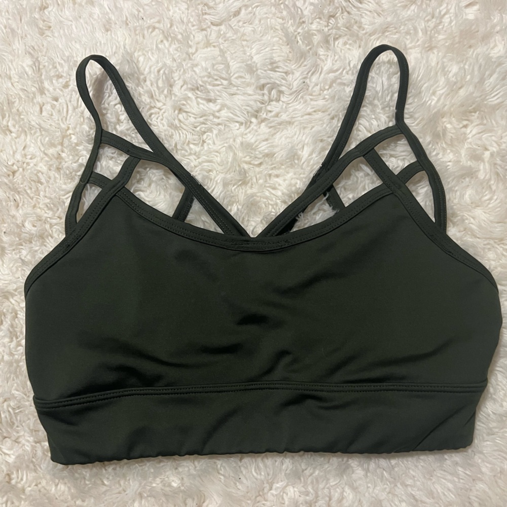 Dark green marika sports bra XS